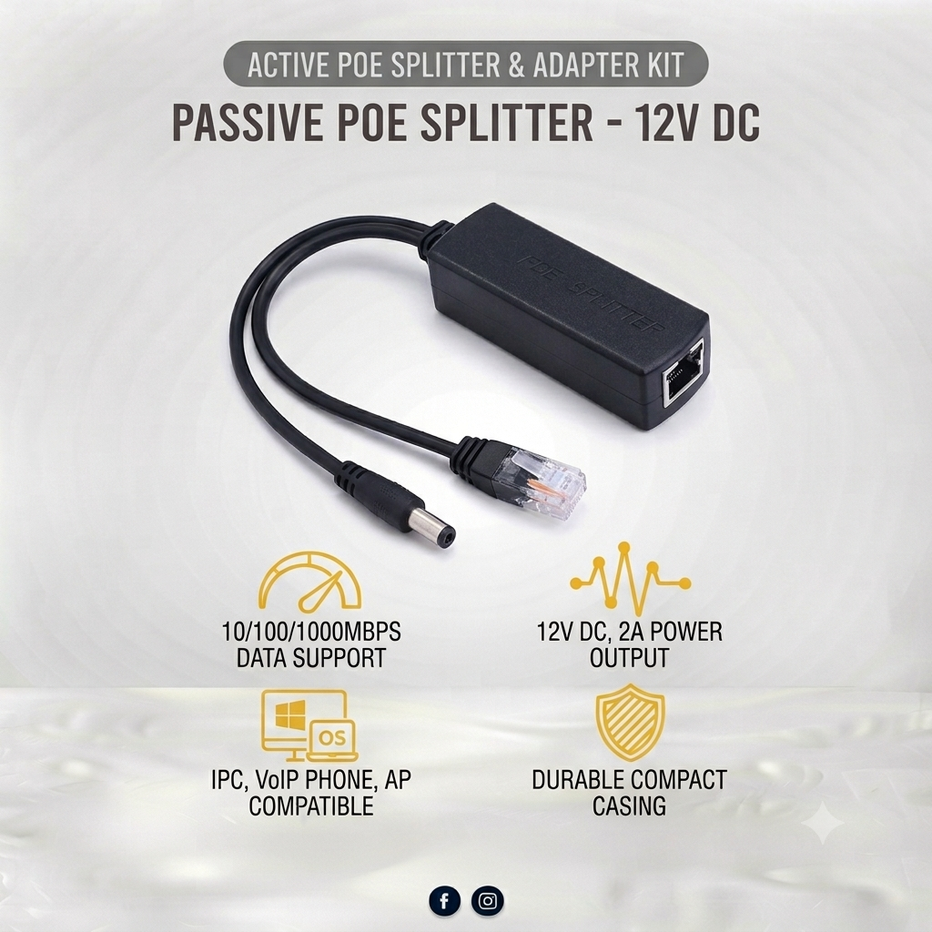 48V To 12V POE SPLITTER CABLE