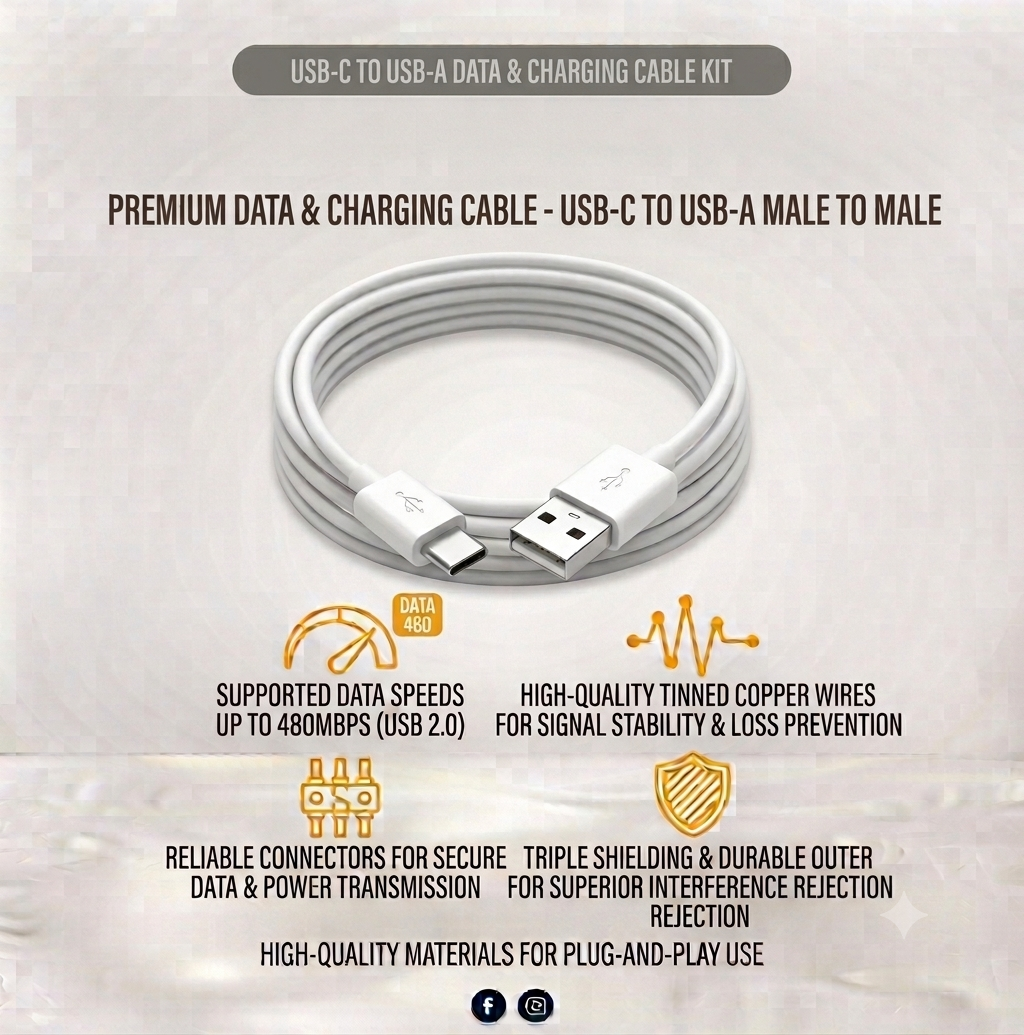 USB to Type-C Data Cable (1.5M)