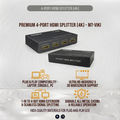 Hdmi Splitter 1x4 | 4K 2K 60Hz| HDMI Switcher Box with IR Wireless Remote Control