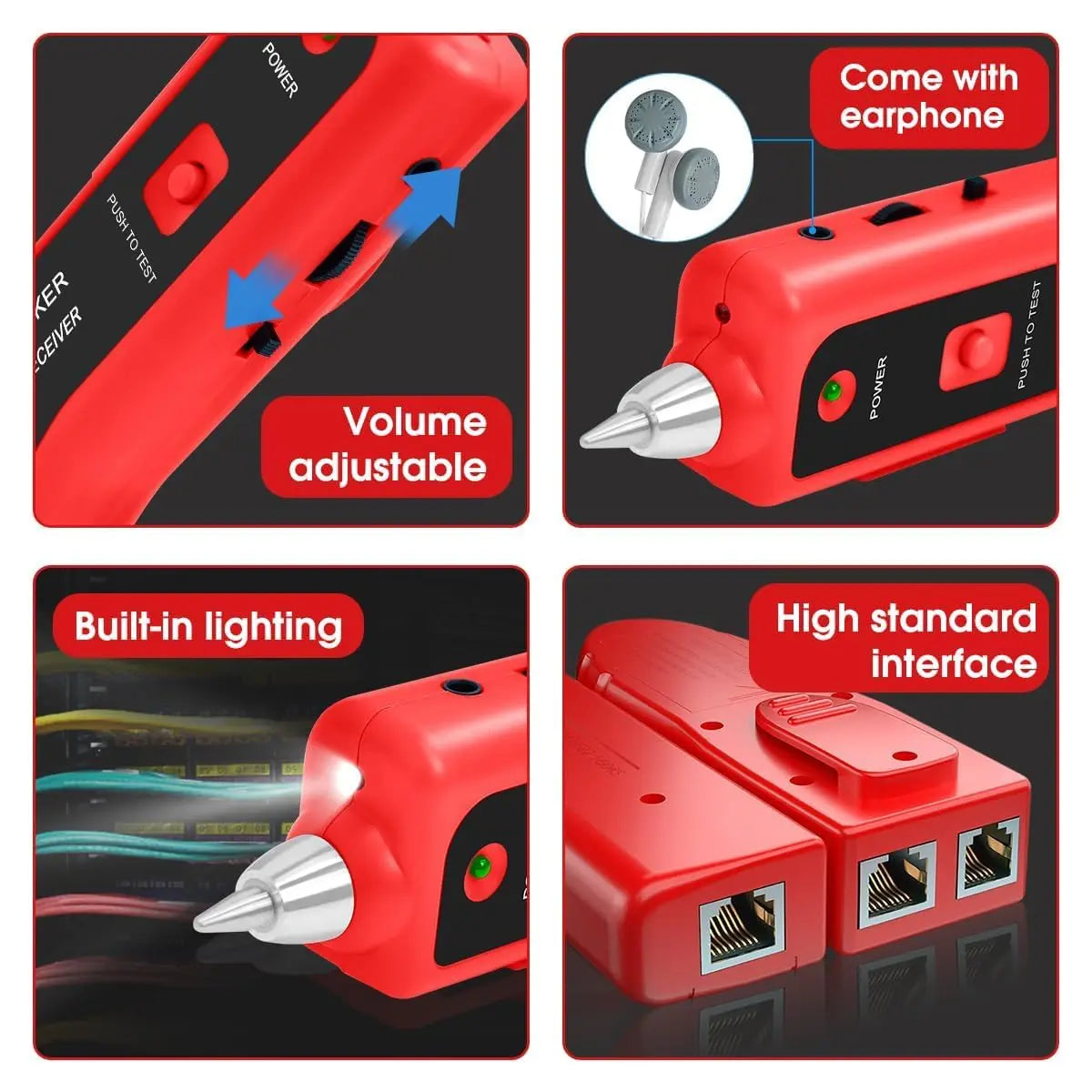AR-868 Network Wire Tracker & Cable Tester RJ45 RJ11