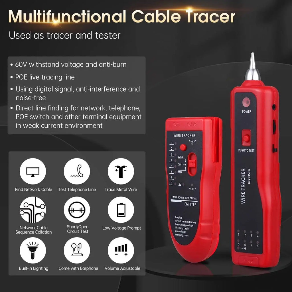 AR-868 Network Wire Tracker & Cable Tester RJ45 RJ11