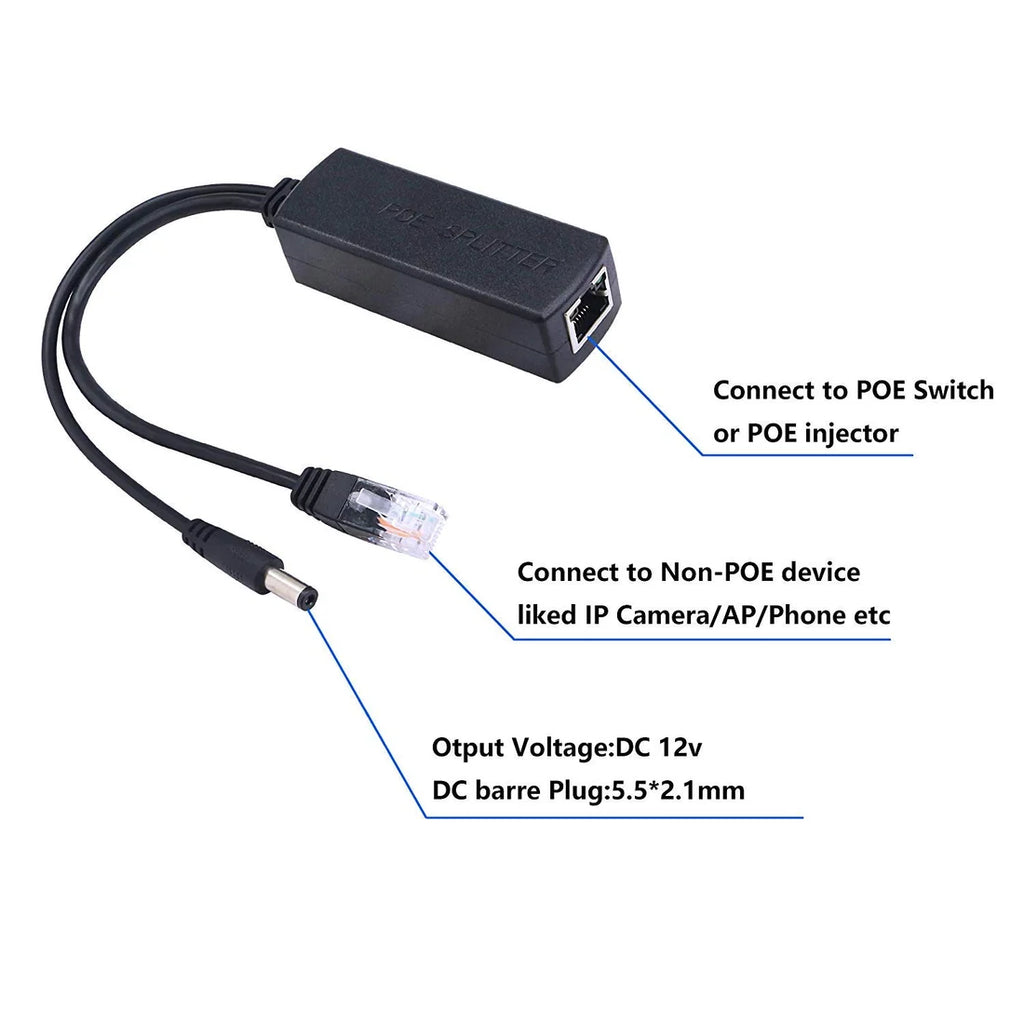 48V To 12V POE SPLITTER CABLE