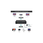 Hdmi Splitter 1x4 | 4K 2K 60Hz| HDMI Switcher Box with IR Wireless Remote Control