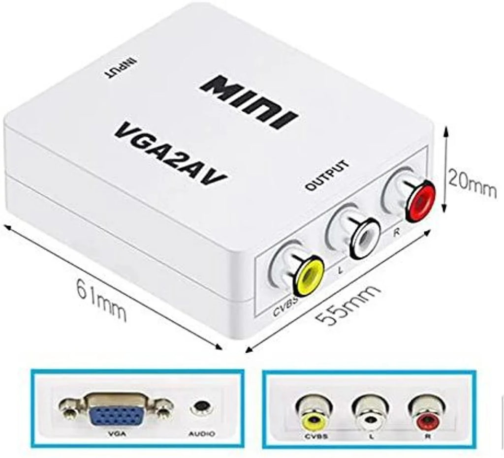 VGA to AV 1080P Video Converter