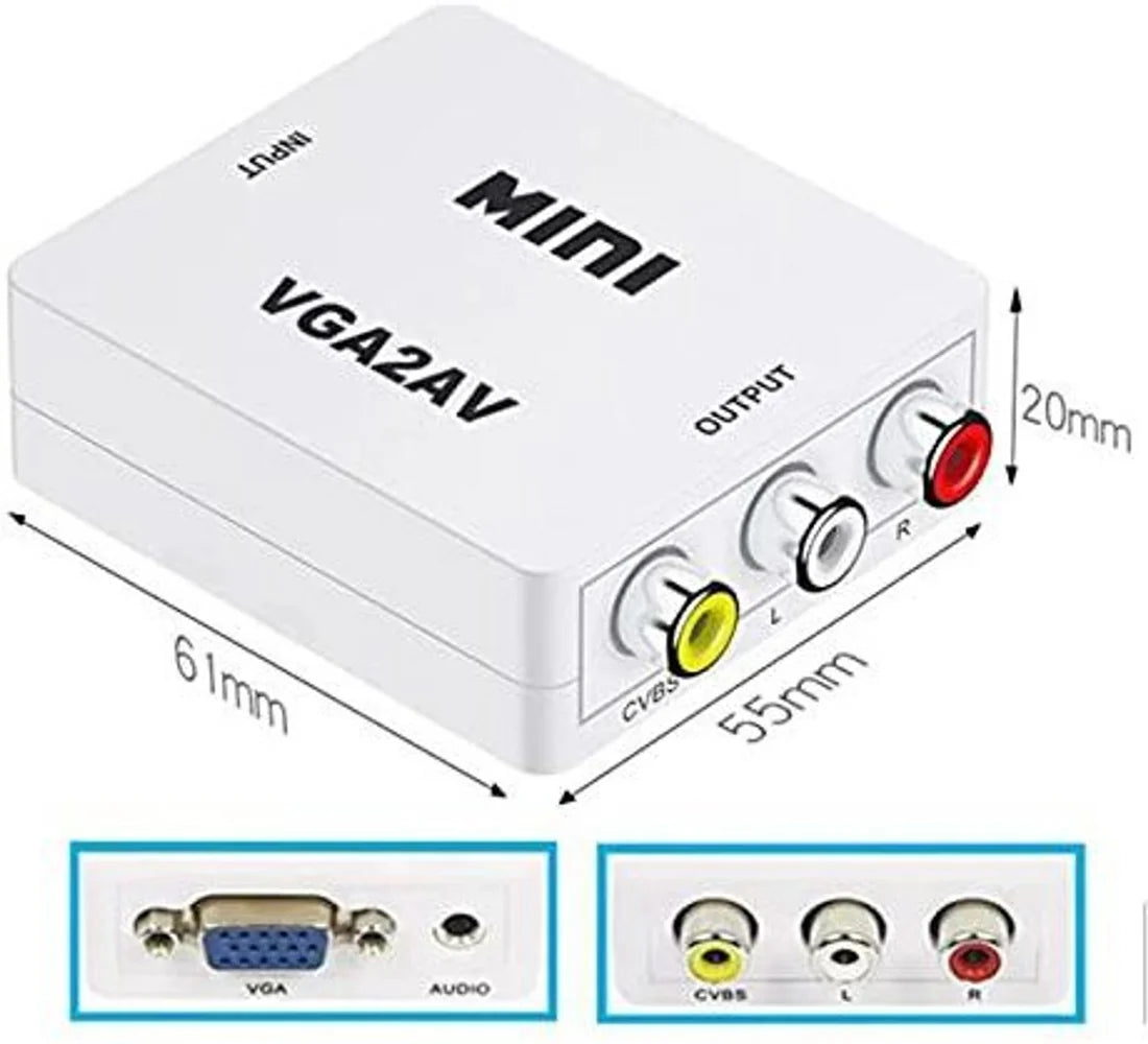 VGA to AV 1080P Video Converter
